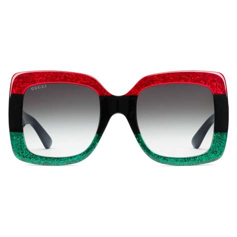 occhiali gucci da sole 2018 verde|Gucci Eyewear Occhiali Da Sole Squadrati .